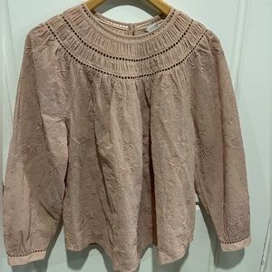 Lucky Brand light weight rose colored blouse - Size L